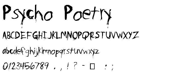 Psycho Poetry font